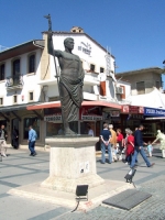 A photo of the Attalos  II's sculpture in Antalya City.